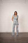 Stripes Pant Petróleo