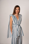 Blusa Stripes Petróleo