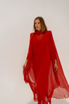 Gauze Dress Red