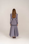 Rombo Dress Velvet Gray