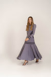 Rombo Dress Velvet Gray