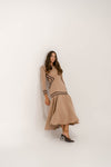 Rombo Dress Velvet Camel