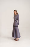 Rombo Dress Velvet Gray