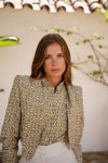 Camisa Eugenia Flor Oliva