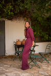 Pantalón Raya Burdeos