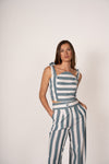 Stripes Top Petróleo