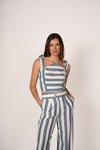 Stripes Top Petróleo