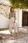Camisa Eugenia Flor Oliva