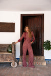 Pantalón Rombo Burdeos