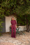 Pantalón Raya Burdeos